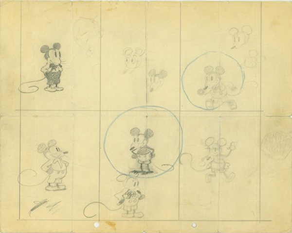 Early Mickey Mouse drawings