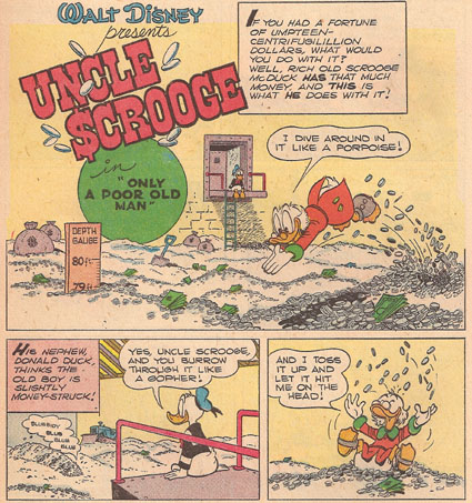 Uncle Scrooge splash page